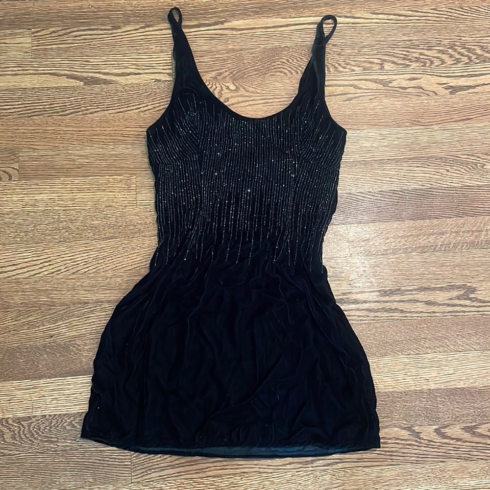 Urban Outfitters Black Mini Sparkle Dress